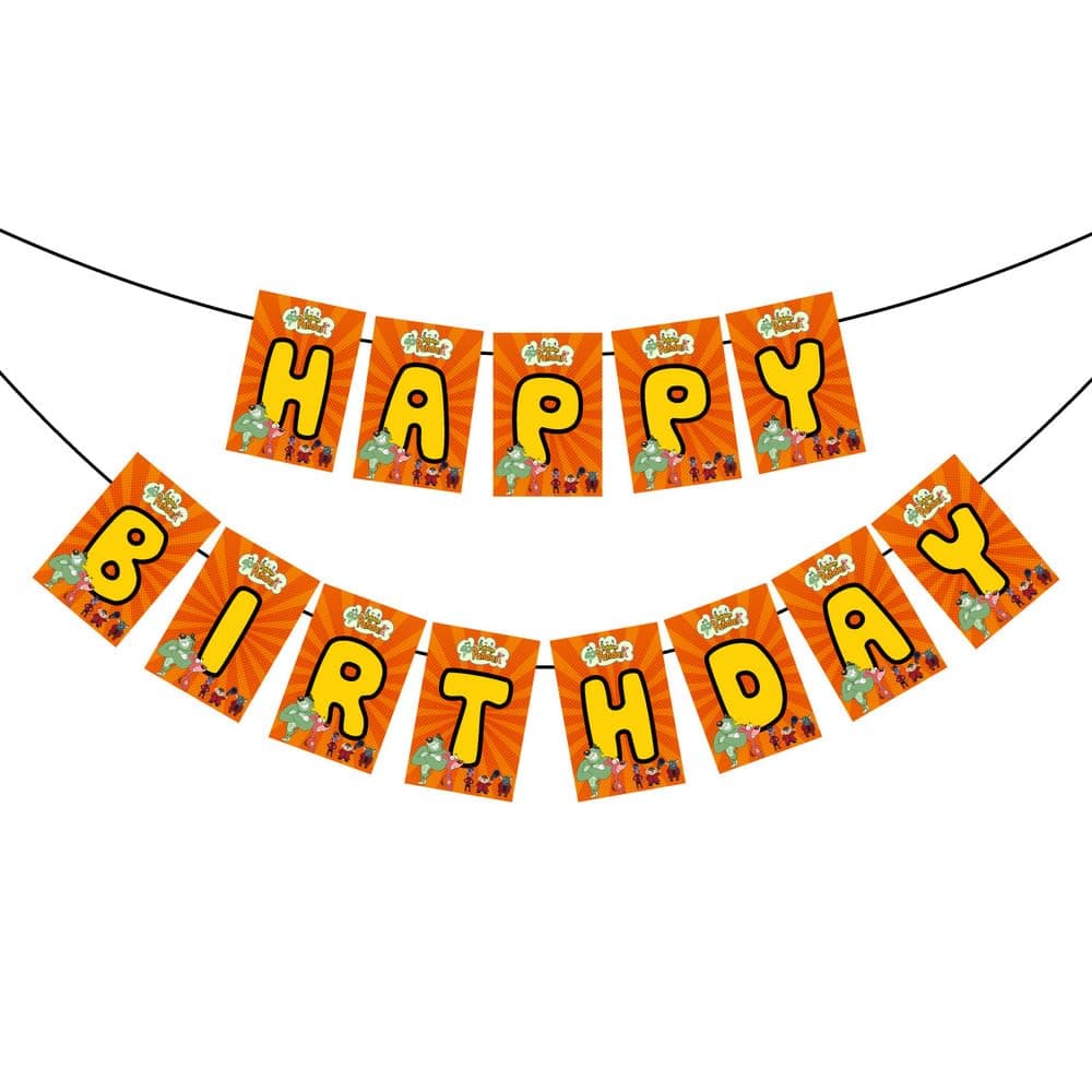 Balloonistics Pakdam Pakdai Theme Happy Birthday Banner - Doggy Don & Chhotu Cartoon Cardstock Bunting - Vibrant Kids Animation Party Decorations, Chase & Comedy Birthday Backdrop thumbnail 2