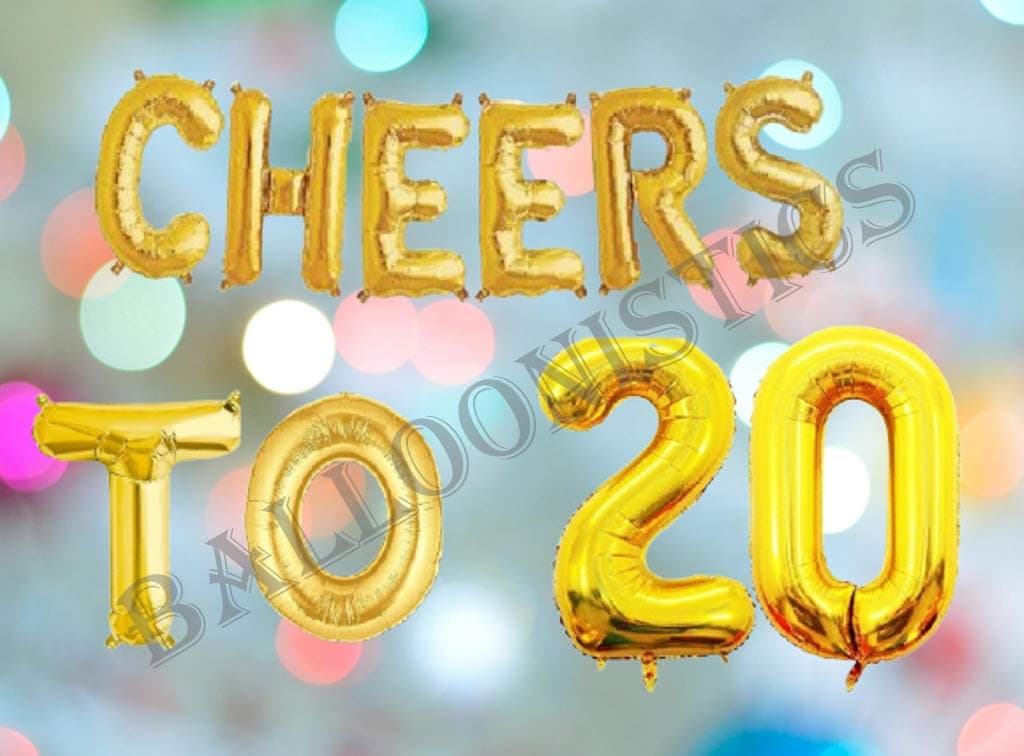 Balloonistics Cheers to Twenty Foil Balloon Combo – “Cheers to 20” & Number 20 Foil Balloon Set for 20th Birthday & Second Decade Milestone Party Decorations thumbnail 3