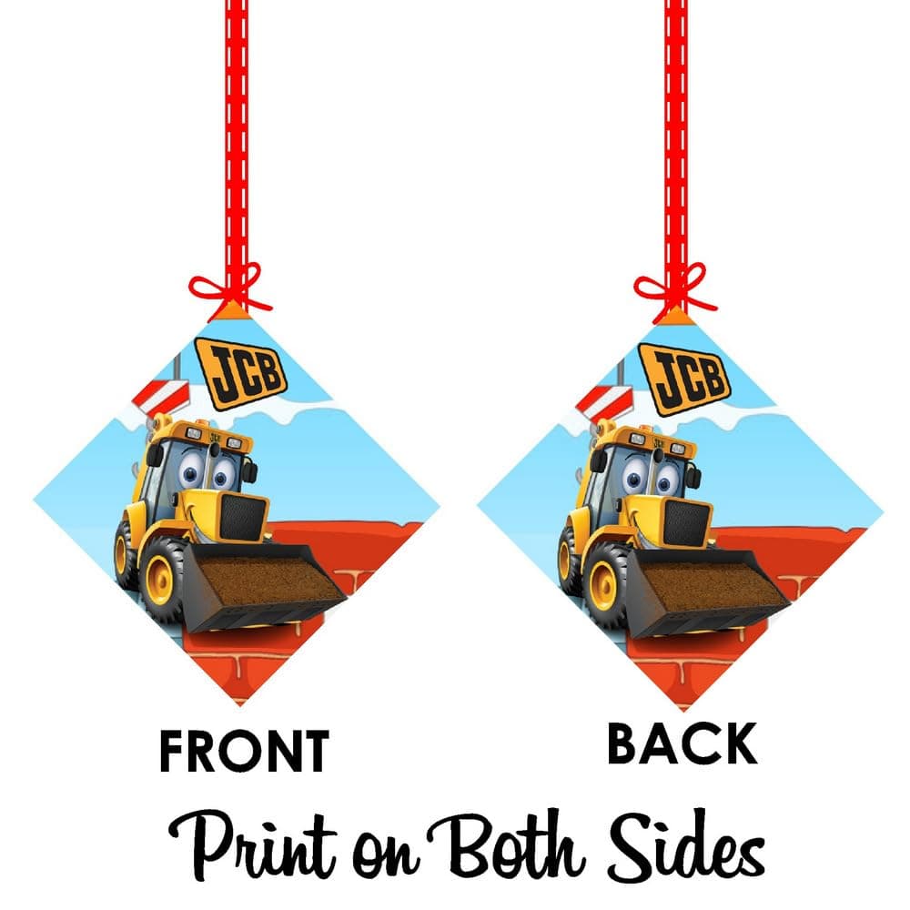 Balloonistics Little JCB Theme Party Hangings - Pack of 12 Construction Zone Ceiling Decorations - Premium Cardstock Yellow Digger & Excavator Cutouts, Little Builder Birthday Party Decor (Hangings - Pack of 12) thumbnail 8