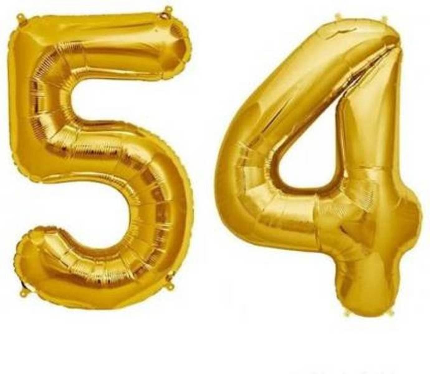 Balloonistics Gold Foil Number 54 Balloon – 16 Inch Golden Foil Number for Custom Age, Year & Phrase Party Decoration (Number 54) thumbnail 1