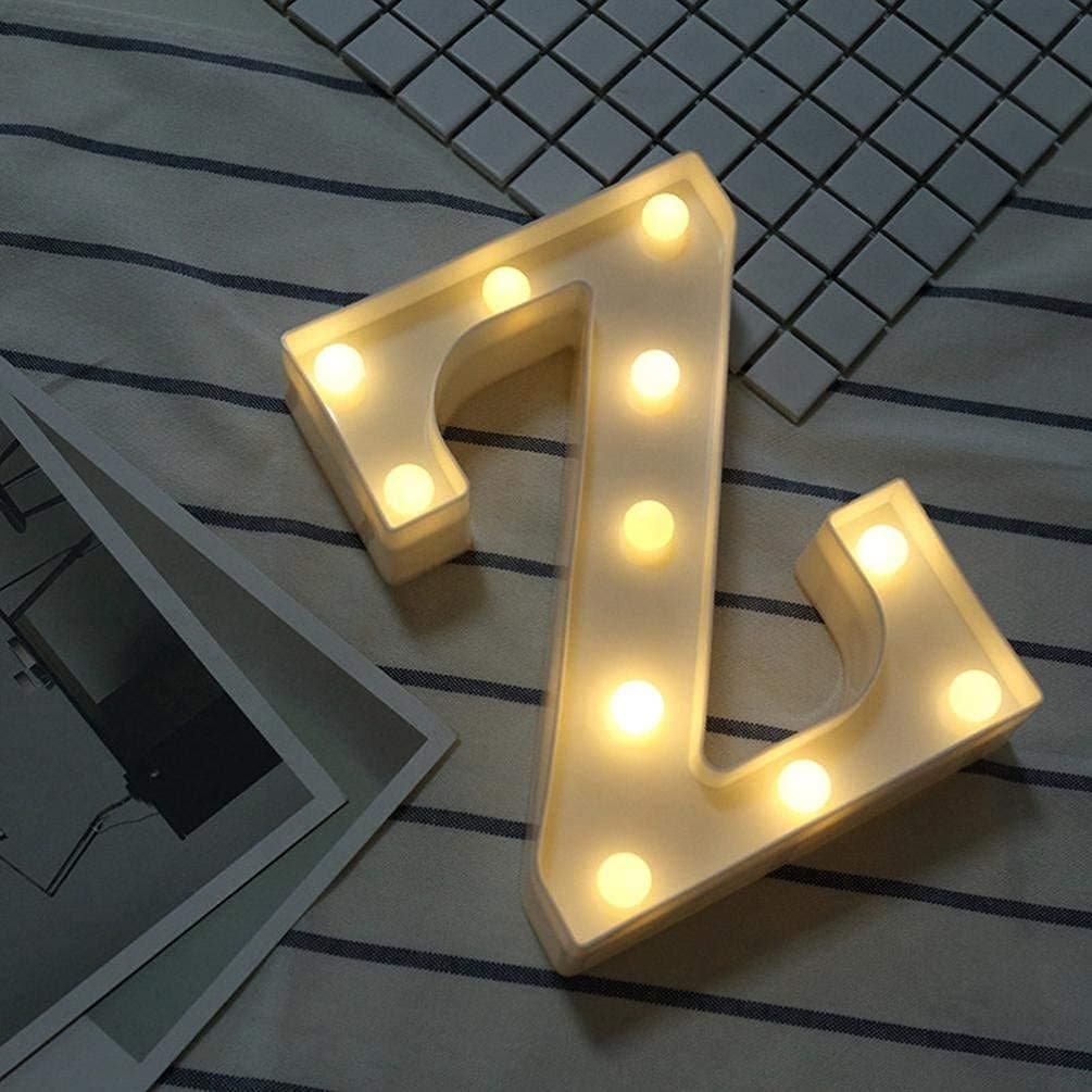 Balloonistics LED Marquee Letter 'Z' Light | 9-Inch Warm White Glow | Cordless Battery-Operated Standing Alphabet Sign for Birthdays, Weddings, Nurseries & Personalised Home Décor thumbnail 4