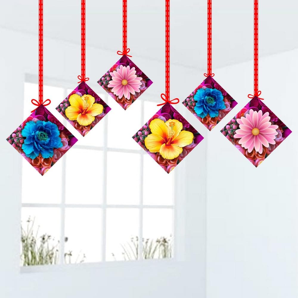 Balloonistics Floral Theme Happy Birthday Hanging Decorations - Double-Sided Cardstock Garden Party Swirls - Botanical Flower & Leaf Ceiling Decor for Girls, Women, & Spring Birthdays (Hangings - Pack of 12) thumbnail 1