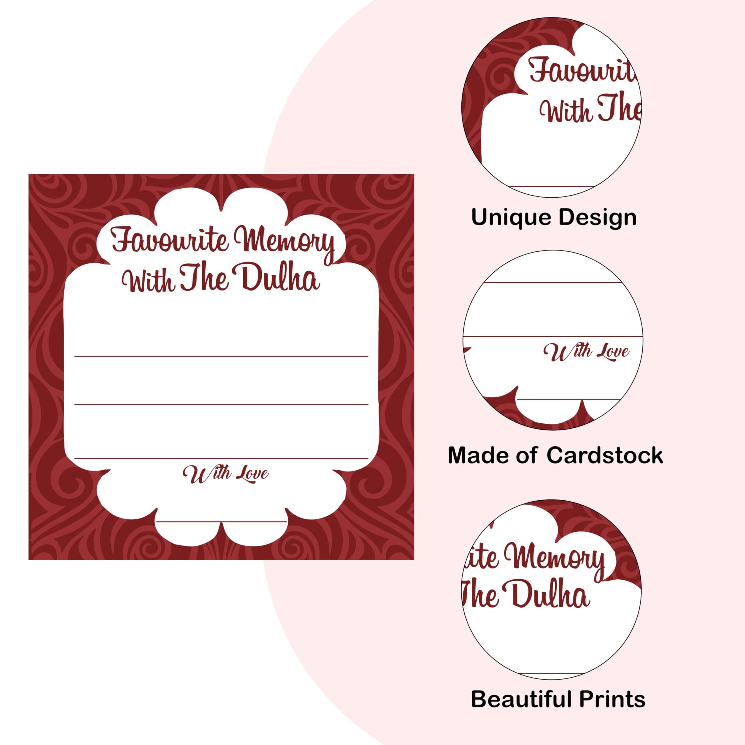 Balloonistics Wedding Memory Cards – Pack of 24 (12 Dulhan & 12 Dulha) – Fun Guest Activity for Mehndi, Sangeet, Haldi & Reception – Premium Cardstock Keepsake & Wedding Props Game thumbnail 6