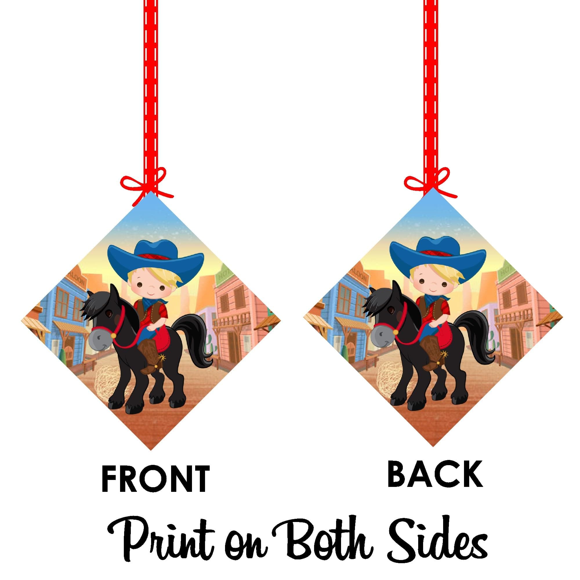 Balloonistics Cowboy Theme Happy Birthday Hanging Decorations - Wild West Party Swirls & Cutouts - Premium Cardstock Double-Sided Sheriff Badge, Boot, & Hat Spirals, Rustic Rodeo Ceiling Decor (Hangings - Pack of 12) thumbnail 8