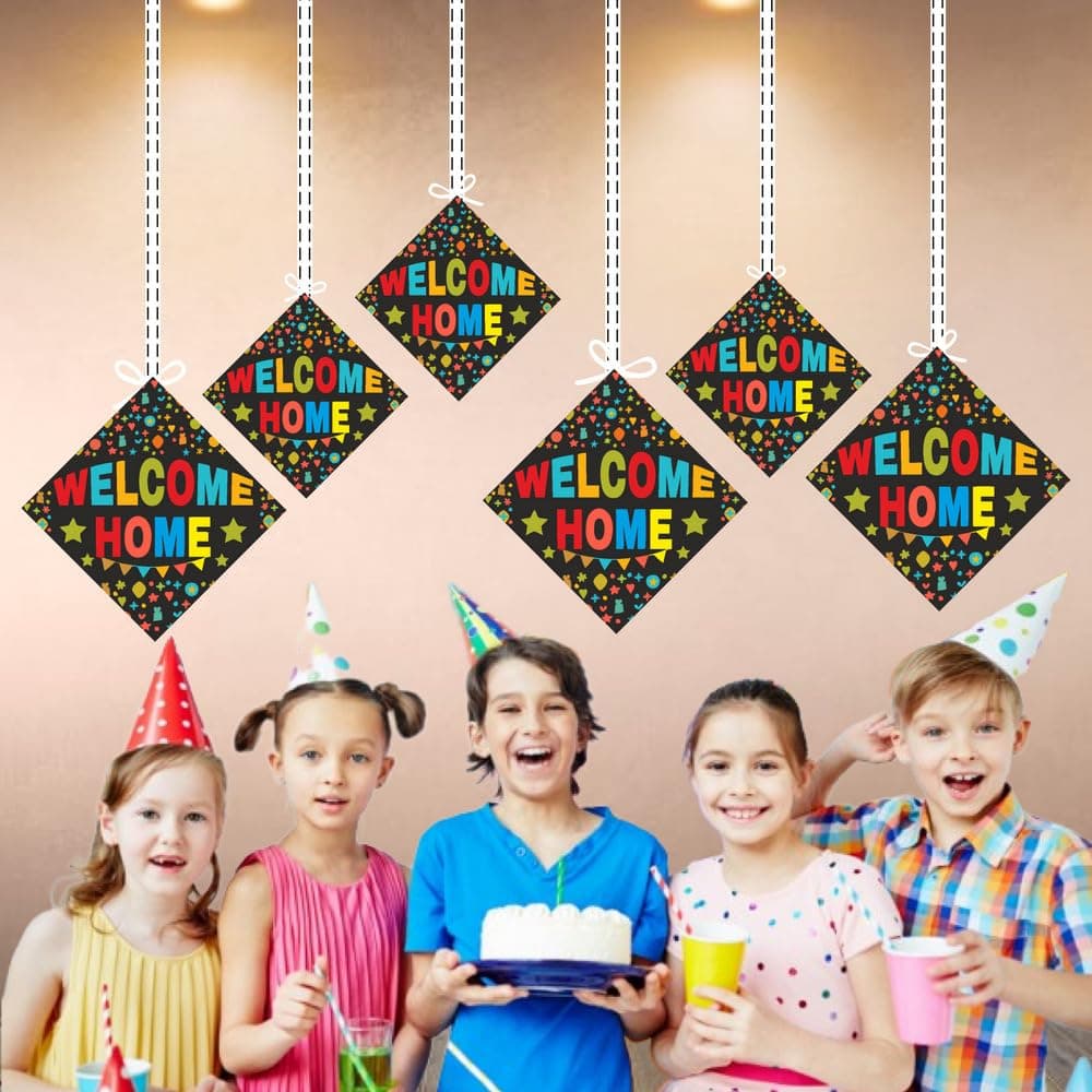 Balloonistics Welcome Home Decorations Double-Sided Cardstock Hanging Ornaments with Ribbons Perfect for Housewarming, New Home (Hangings - Pack of 12) thumbnail 4