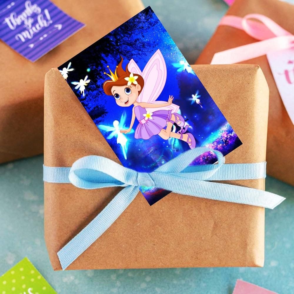 Balloonistics Fairy Theme Birthday Invitation Cards - Pack of 10 Enchanted Forest Party Invites - Premium Cardstock "A Magical Celebration" Fill-in Invitations, Whimsical Floral & Pixie Dust Birthday Supplies (Invite Cards - Pack of 10) thumbnail 3