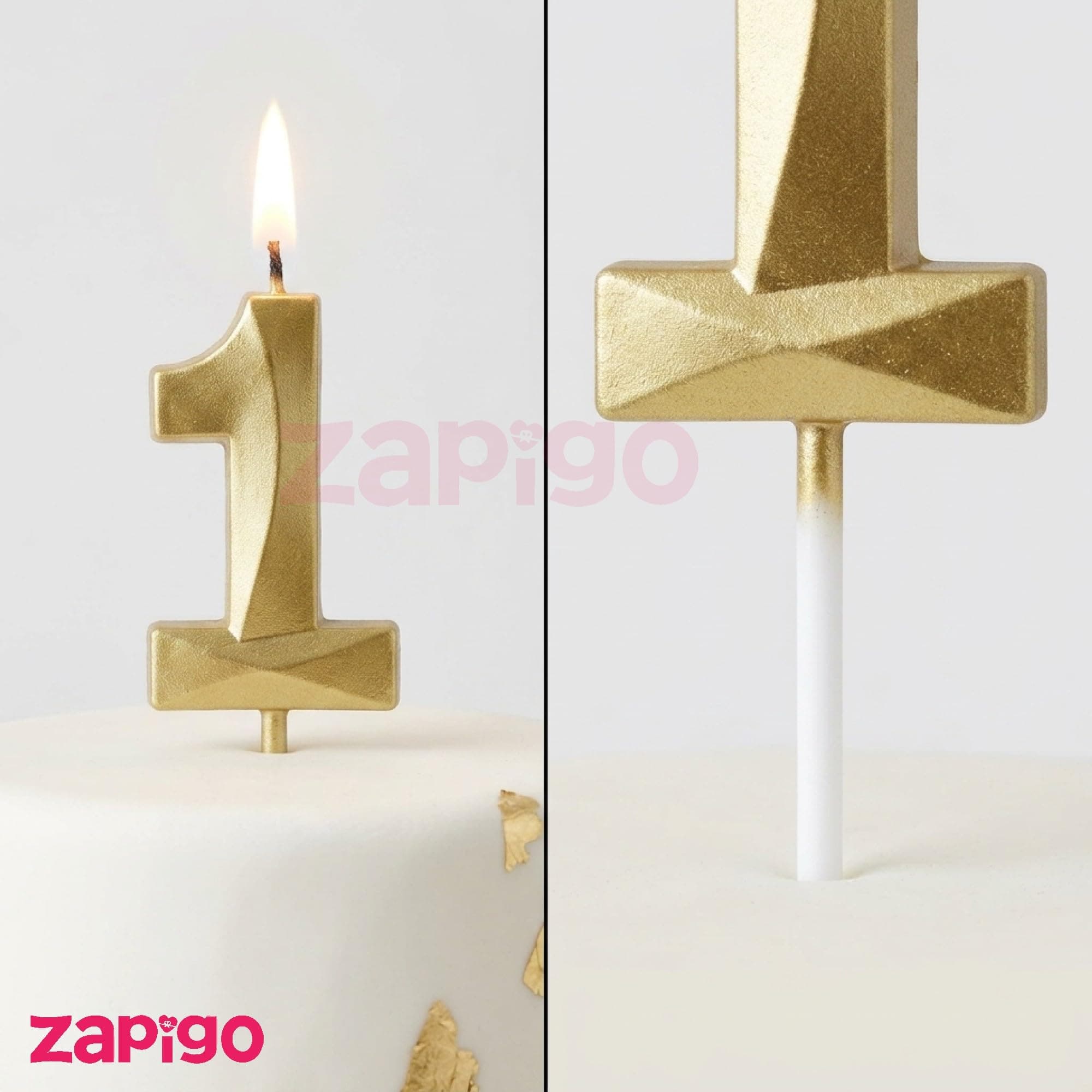 Balloonistics Gold Number 6 Birthday Candle - 3D Metallic Cake Topper for 6th Birthday, Anniversary, Milestone Celebrations & Party Cake Decoration thumbnail 8