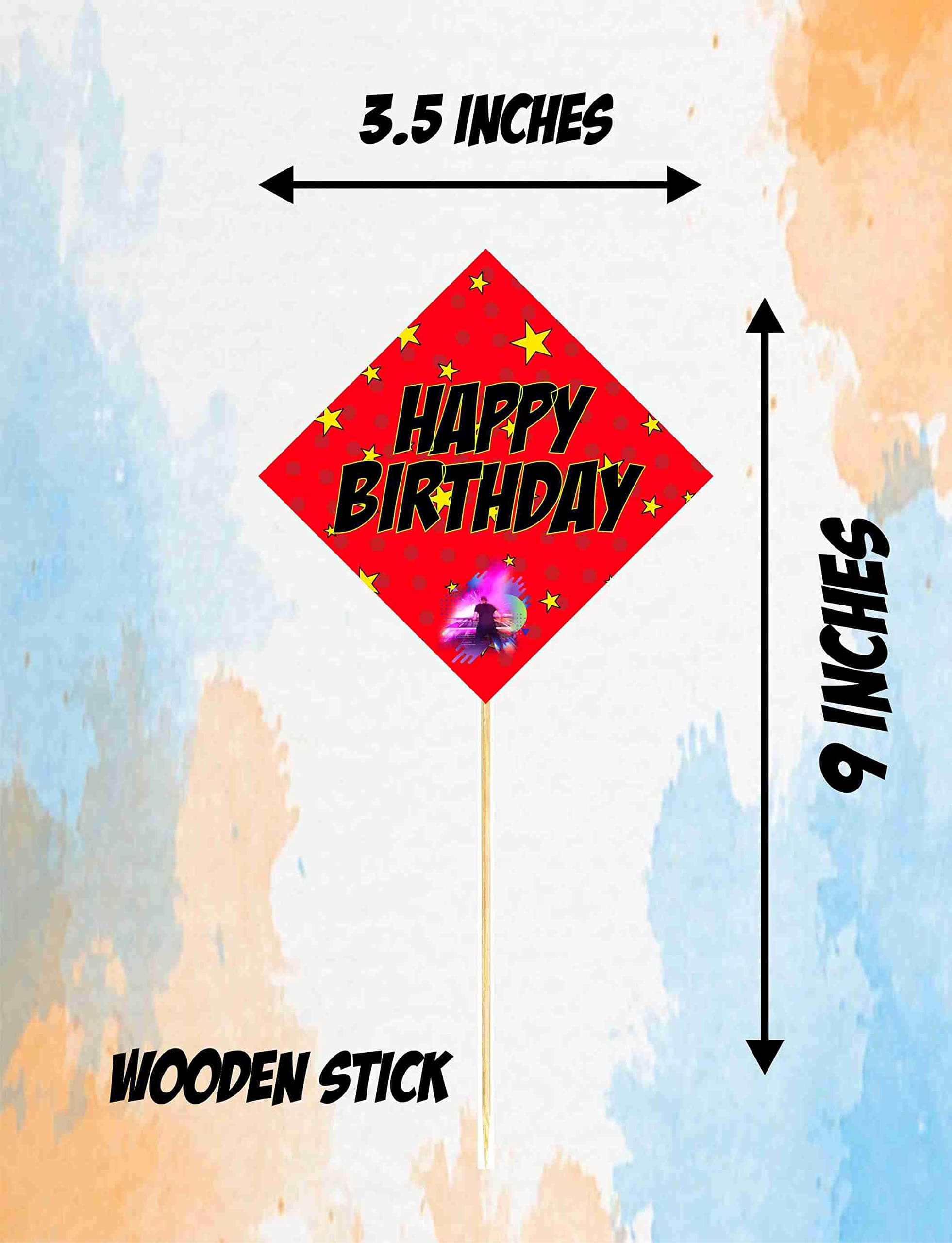Balloonistics Official Teenager Cake Toppers (Pack of 10) – Vibrant Black & Gold 13th Birthday Dessert Picks – Premium Cardstock Decorations for Teen Milestone Celebrations thumbnail 3