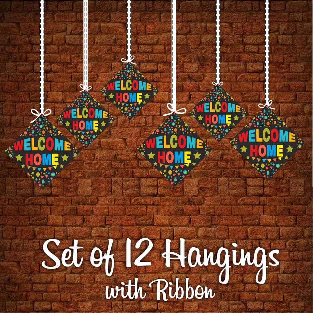 Balloonistics Welcome Home Decorations Double-Sided Cardstock Hanging Ornaments with Ribbons Perfect for Housewarming, New Home (Hangings - Pack of 12) thumbnail 5