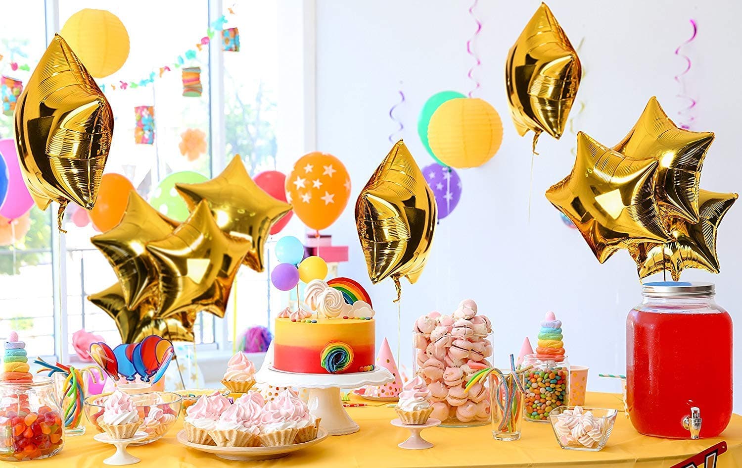 Balloonistics Gold Star Foil Balloons – 18 Inch Metallic Star Balloons, Pack of 5 for Birthday & Celebration Decorations thumbnail 5