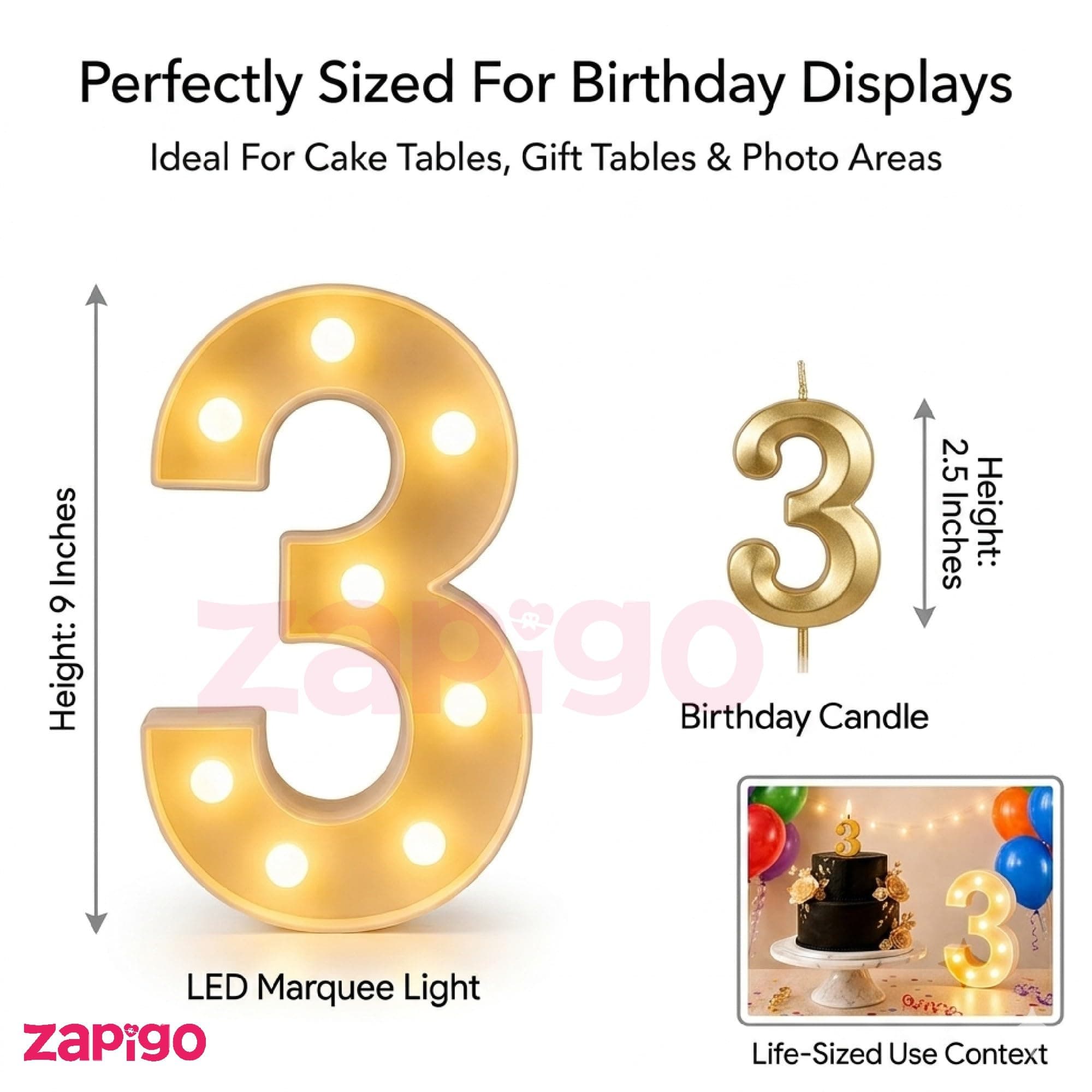 Balloonistics 55 Pcs 3rd Birthday Decoration Kit – Number 3 Foil Balloon, Happy Birthday Banner, Latex Balloons & Arch Tools for Party Room Decoration, Balloon Arch, Photo Booth Backdrop thumbnail 3