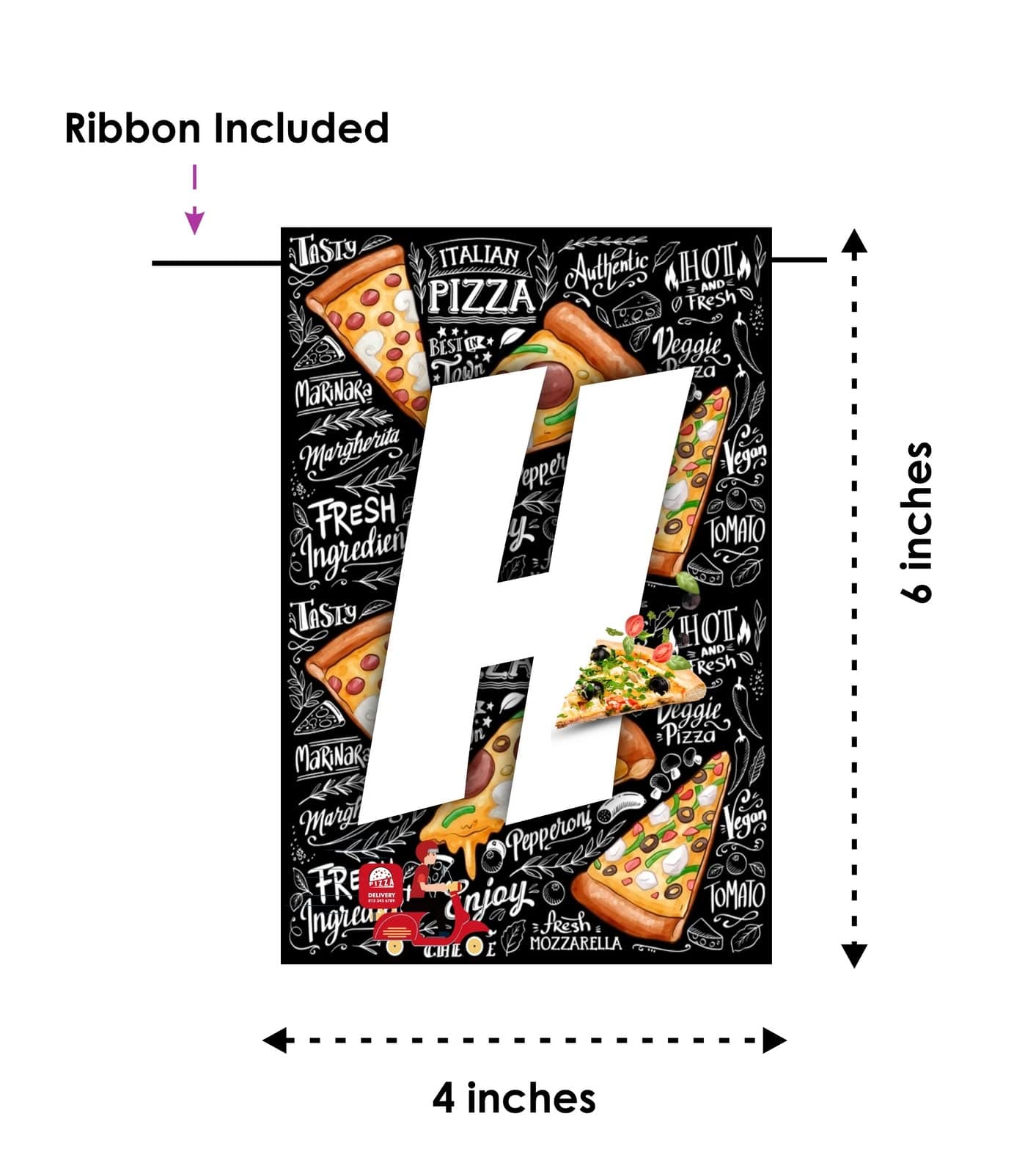 Balloonistics Pizza Theme Happy Birthday Banner Vibrant Cardstock Party Decorations for Kids Birthday Pizza Slice Backdrop for Party Supplies Including Ribbon thumbnail 5