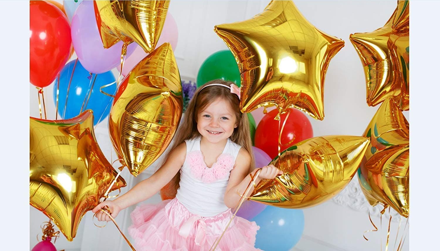 Balloonistics Gold Star Foil Balloons – 18 Inch Metallic Star Balloons, Pack of 5 for Birthday & Celebration Decorations thumbnail 3
