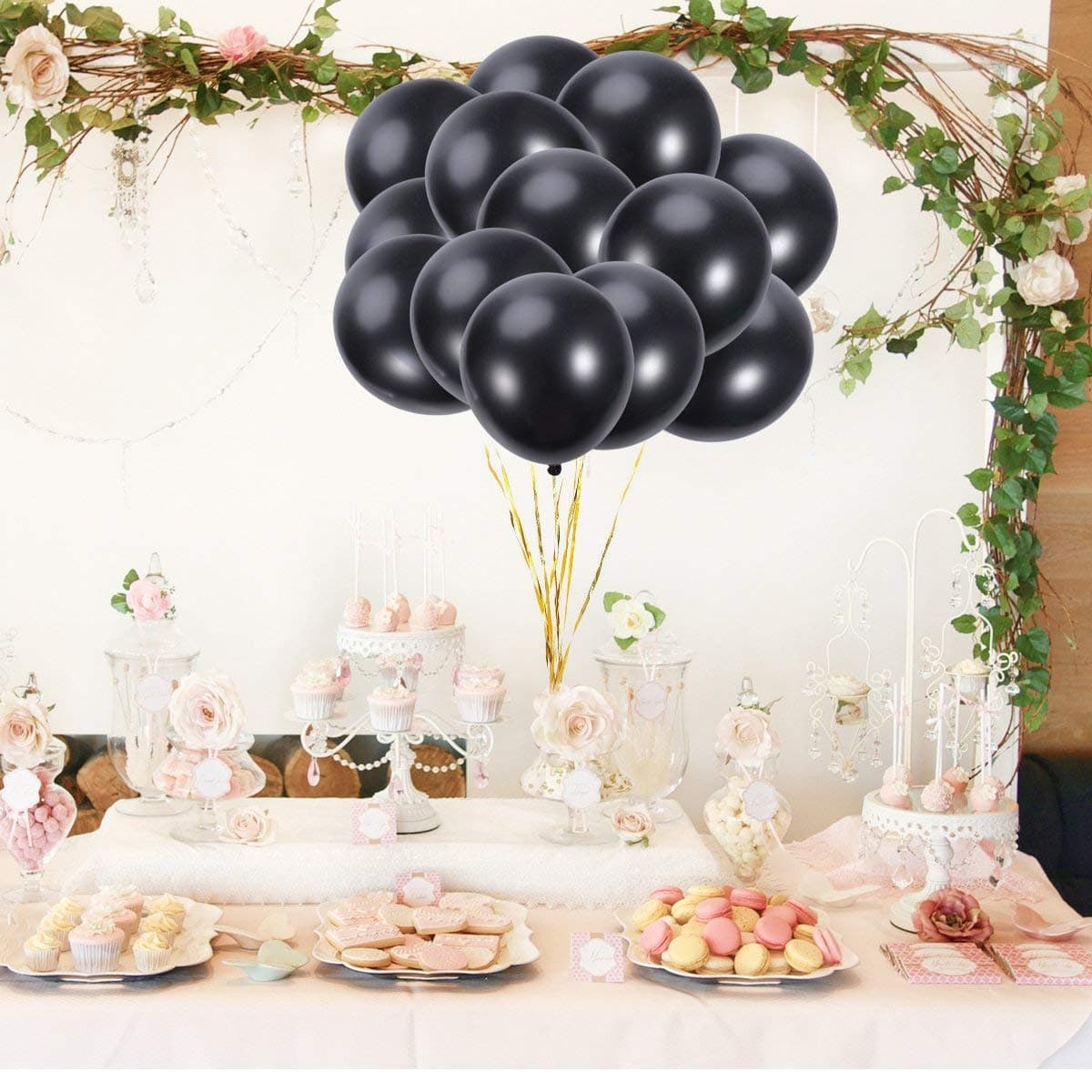Balloonistics 10 Inch HD Metallic Shiny Balloons for Birthday Decoration, Decoration for Weddings, Engagement, Baby Shower, 1st Birthday, Anniversary, Birthday Party (Pack Of 50) (Black) thumbnail 6