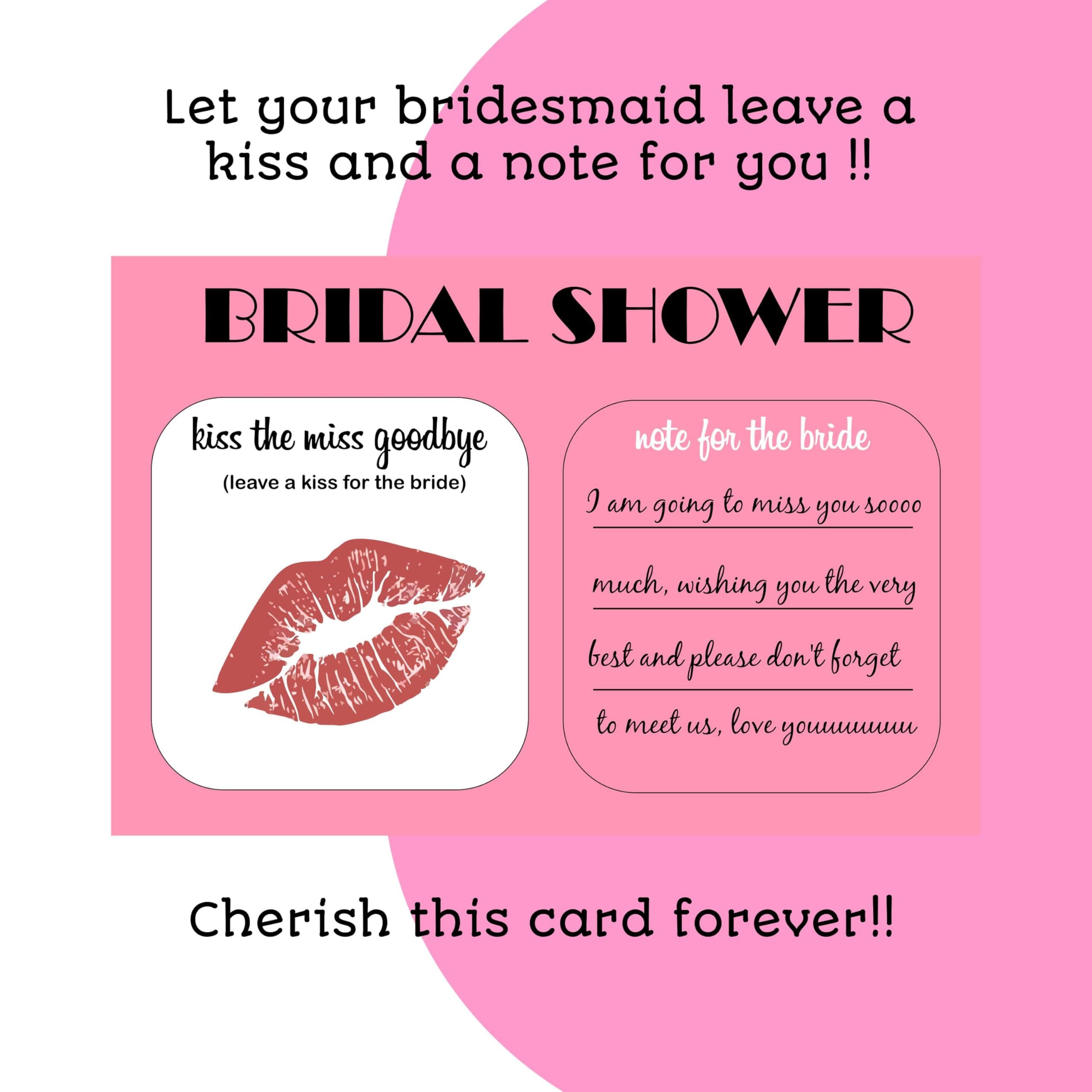 Balloonistics 2-in-1 Bridal Shower Game Cards – Pack of 10 Double-Sided Cards – “Kiss the Miss Goodbye” & “Would She Rather?” – Premium 6x4 Inch Cardstock Bachelorette & Hens Party Supplies thumbnail 5