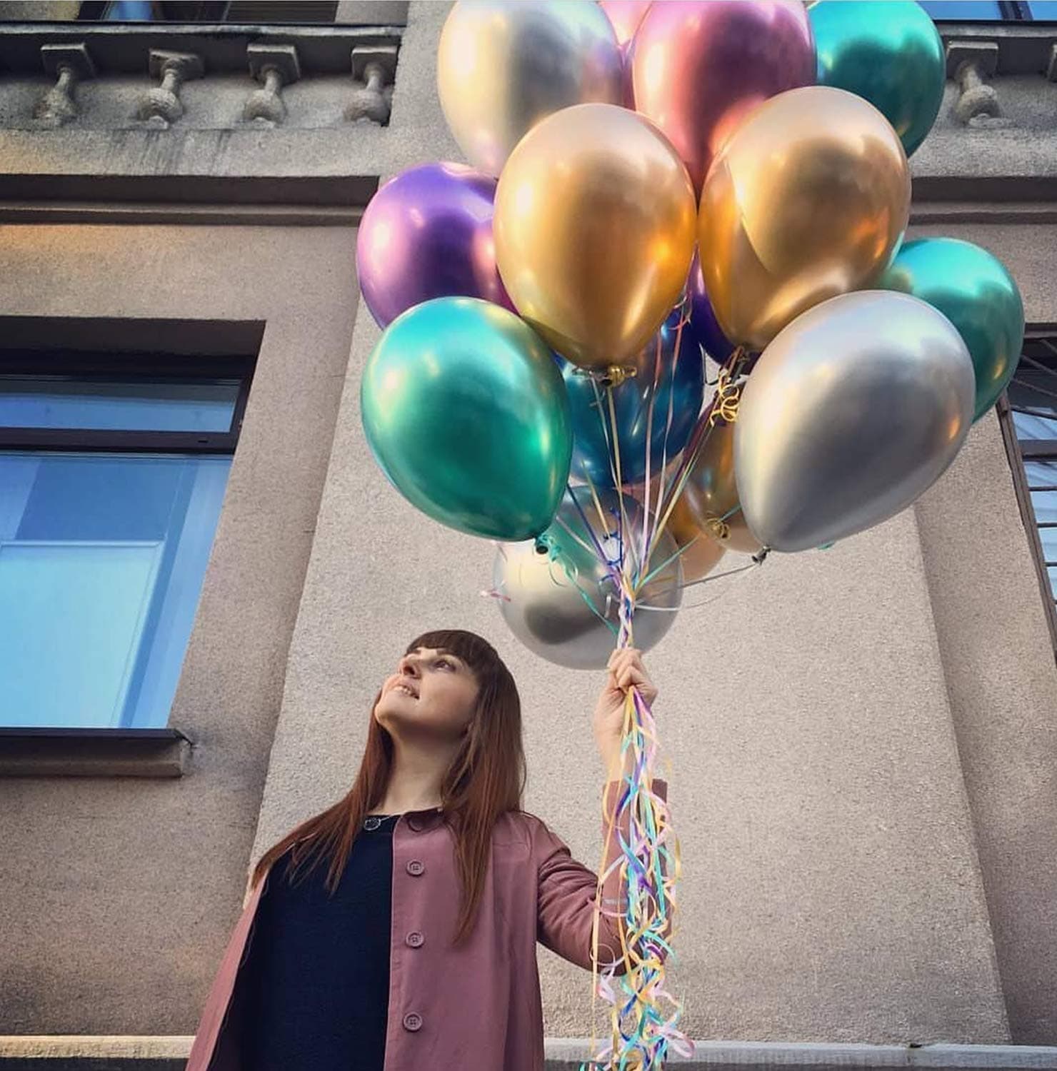 Balloonistics Pink Chrome Metallic Balloons – Pack of 10 Shiny Latex Balloons for Birthday & Party Decorations thumbnail 3