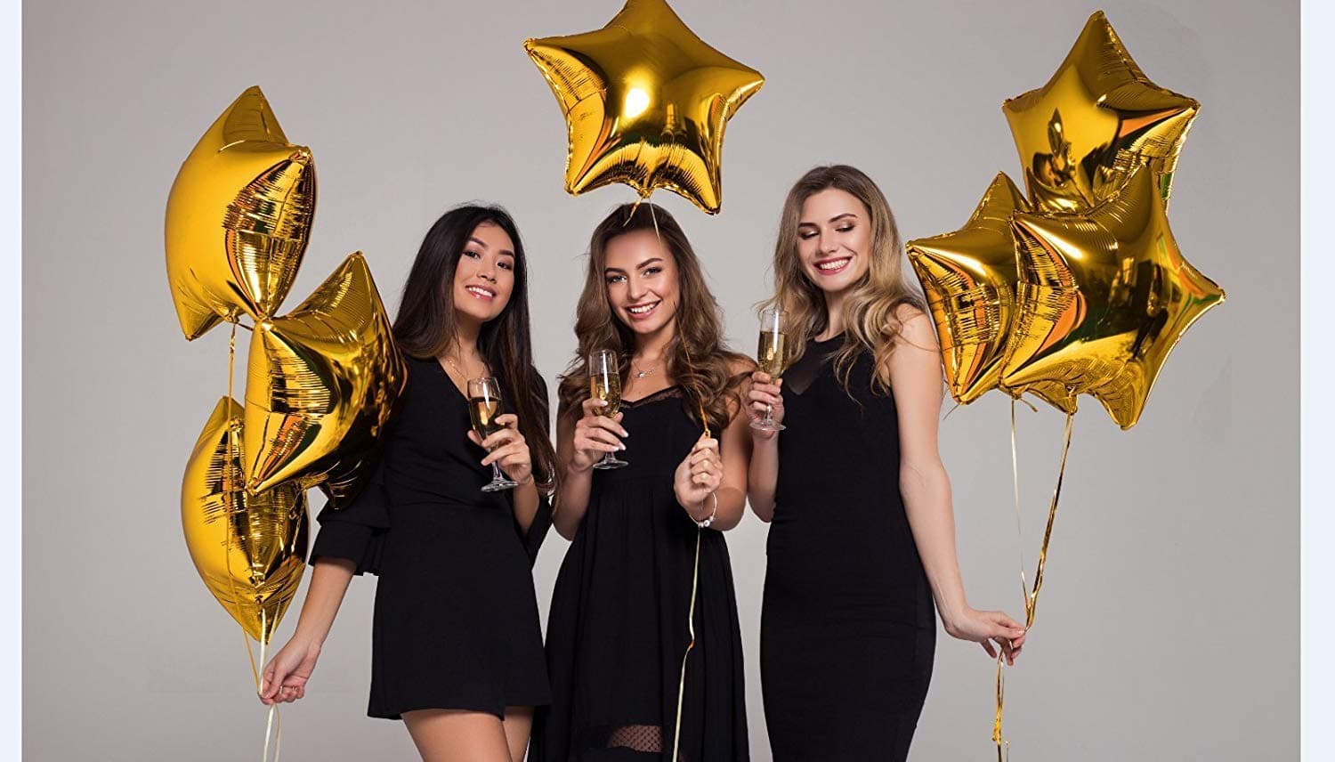 Balloonistics Gold Star Foil Balloons – 18 Inch Metallic Star Balloons, Pack of 5 for Birthday & Celebration Decorations thumbnail 4