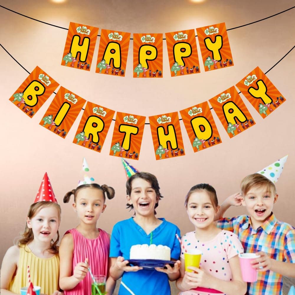 Balloonistics Pakdam Pakdai Theme Happy Birthday Banner - Doggy Don & Chhotu Cartoon Cardstock Bunting - Vibrant Kids Animation Party Decorations, Chase & Comedy Birthday Backdrop thumbnail 3