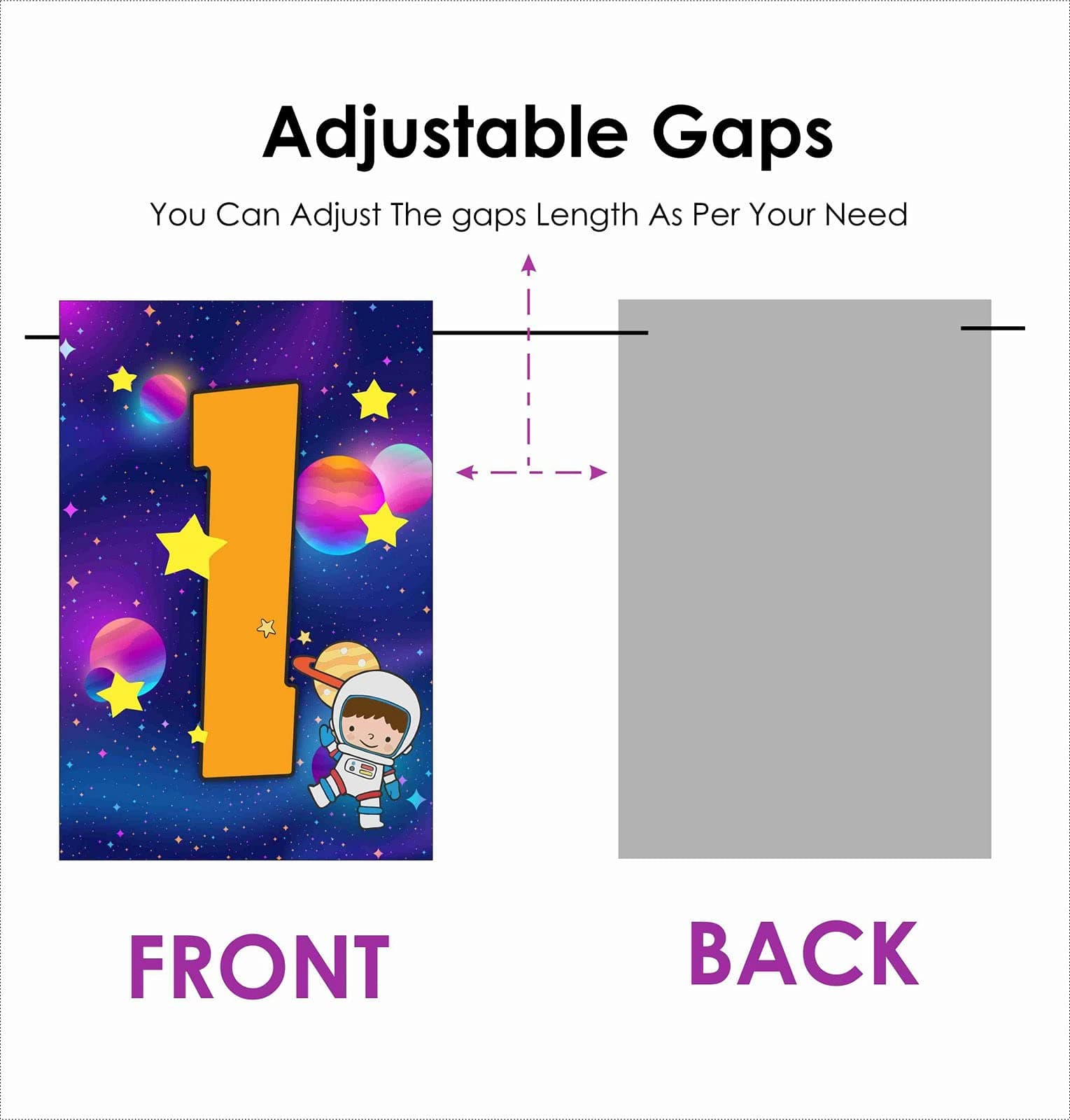 Balloonistics Space Theme Birthday Banner – Outer Space Party Decoration for Kids' Birthdays thumbnail 6