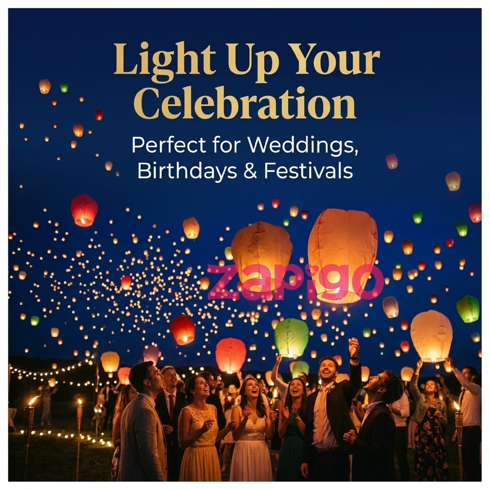 Balloonistics Sky Lantern Pack of 10 | Biodegradable Flying Paper Lanterns for Weddings, Birthday Parties, Diwali, New Year & Celebration Decor | Easy Release Wish Lanterns for Outdoor Events thumbnail 3