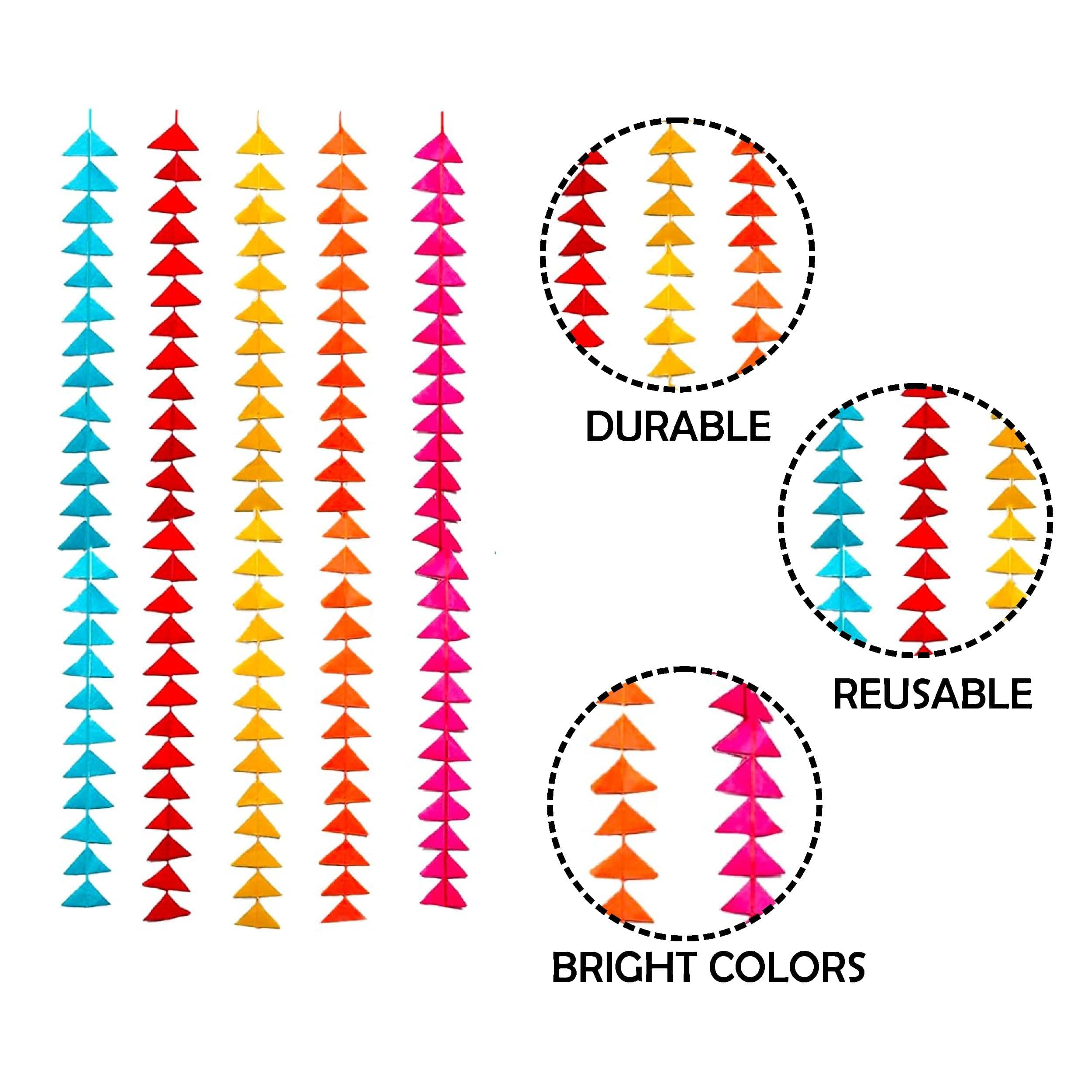 Balloonistics 13 Pcs White Net Backdrop Kit with Triangle Bunting – Elegant Backdrop Cloth for Holi, Wedding & Pooja Decoration – Complete Home Decor Set thumbnail 7