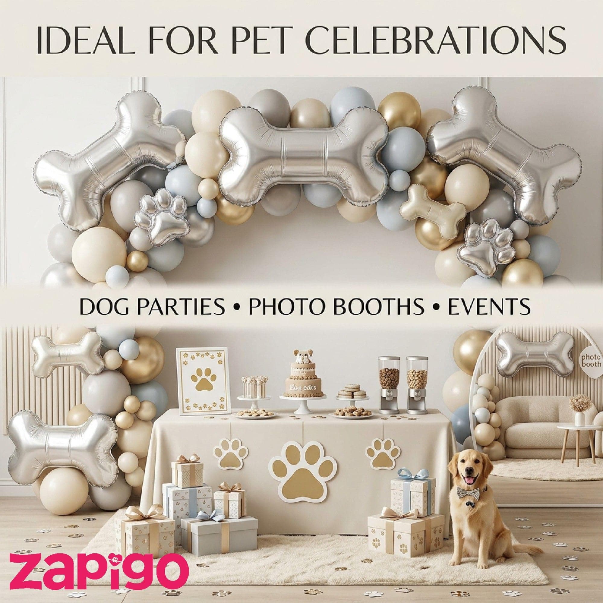 Balloonistics Large Dog Bone Foil Balloon Pack Of 1 thumbnail 5