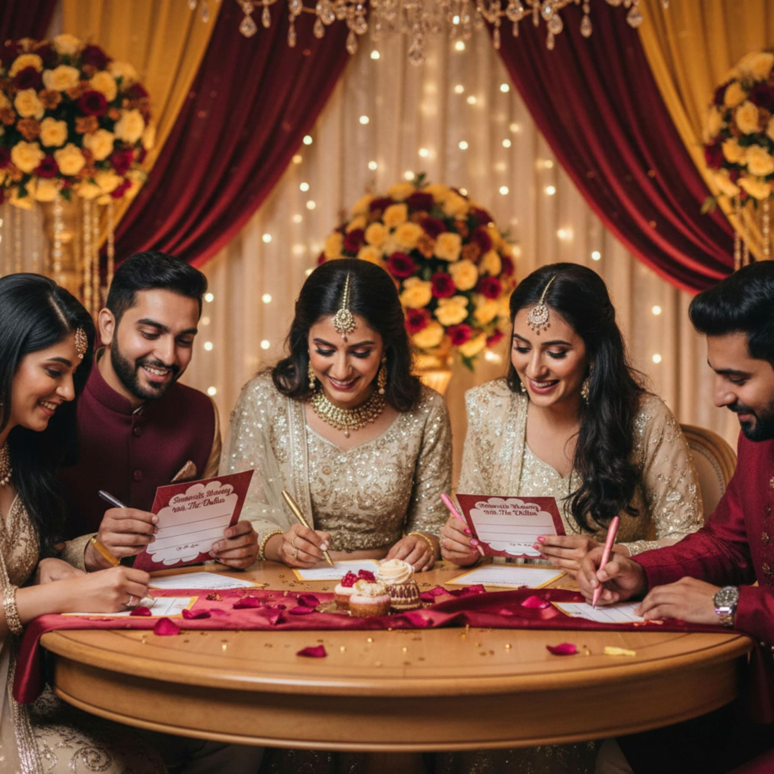 Balloonistics Wedding Memory Cards – Pack of 24 (12 Dulhan & 12 Dulha) – Fun Guest Activity for Mehndi, Sangeet, Haldi & Reception – Premium Cardstock Keepsake & Wedding Props Game thumbnail 3