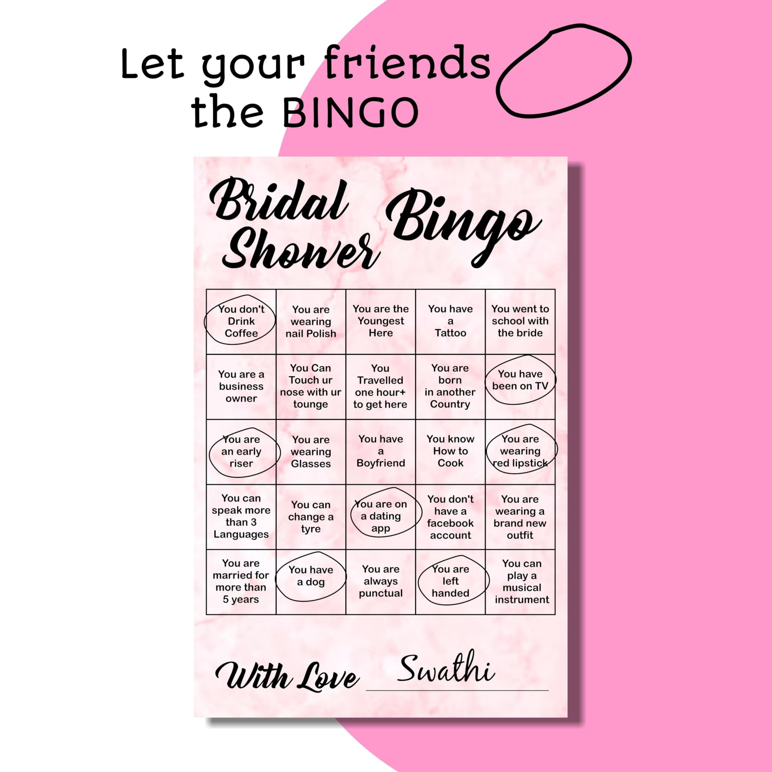Balloonistics Bridal Shower Bingo Game Cards – Pack of 10 – Fun Interactive Bachelorette Party Activity – Premium 6x4 Inch Cardstock Bride-to-Be Celebration Supplies thumbnail 6