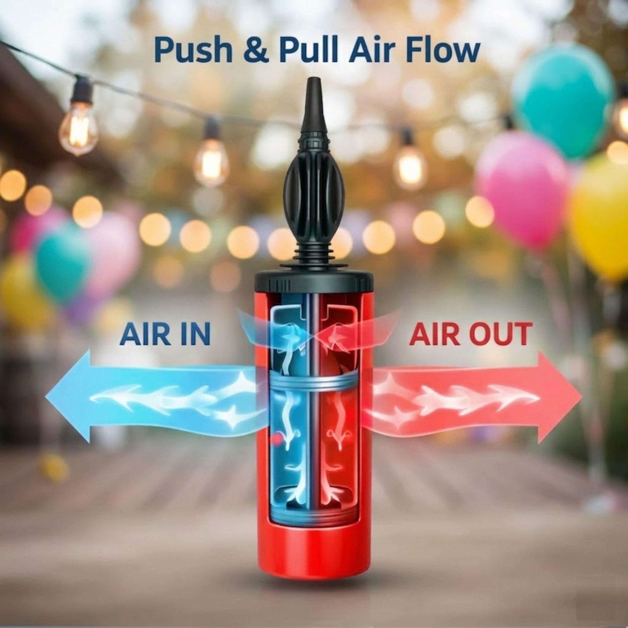 Balloonistics Balloon Kit - Manual Air Pump + 25 Balloons, Party Decoration Set for Birthdays, Anniversaries, Baby Showers, Festive Celebrations, Photo Booth Backdrop, Cake Table Decor, Easy Inflation thumbnail 6