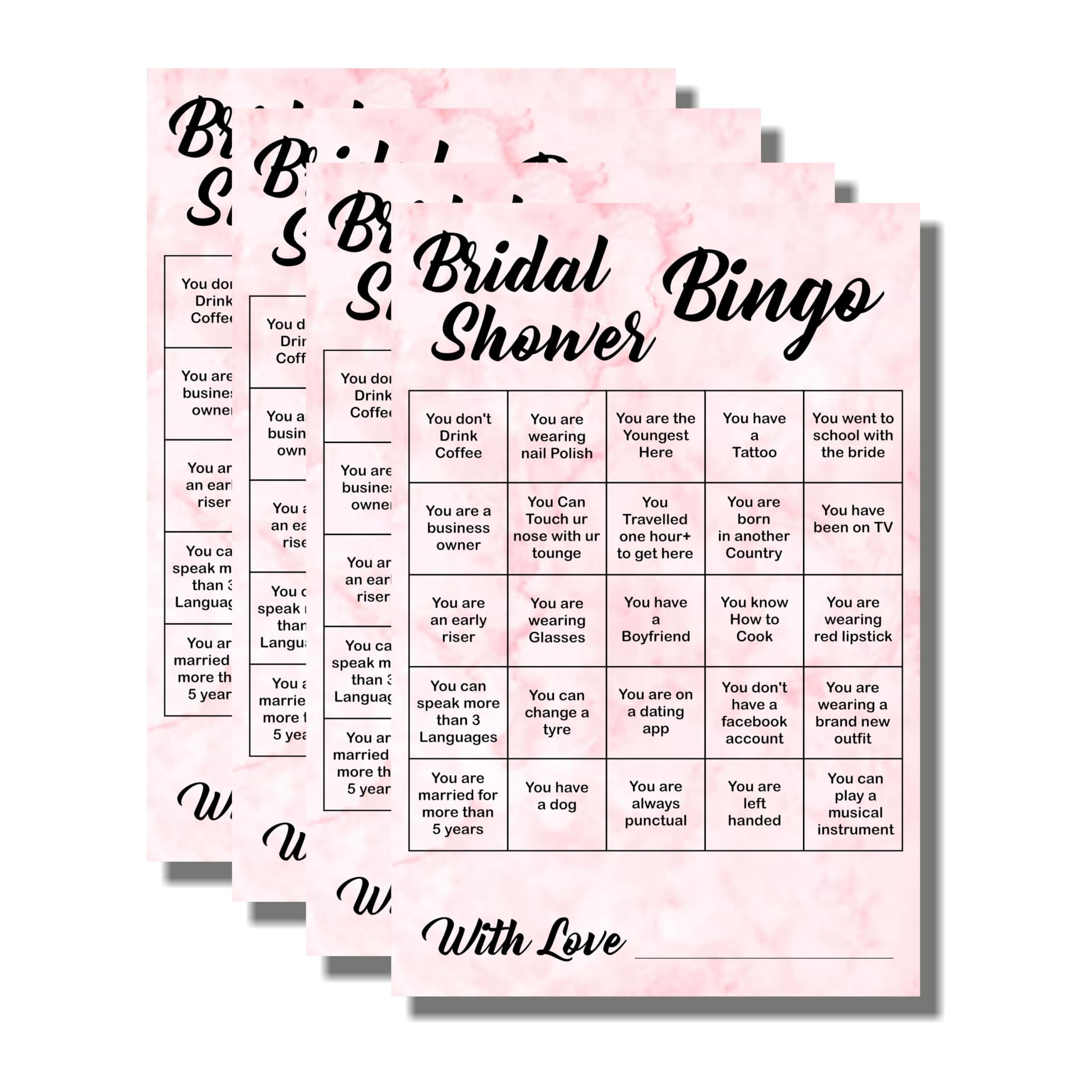 Balloonistics Bridal Shower Bingo Game Cards – Pack of 10 – Fun Interactive Bachelorette Party Activity – Premium 6x4 Inch Cardstock Bride-to-Be Celebration Supplies thumbnail 1