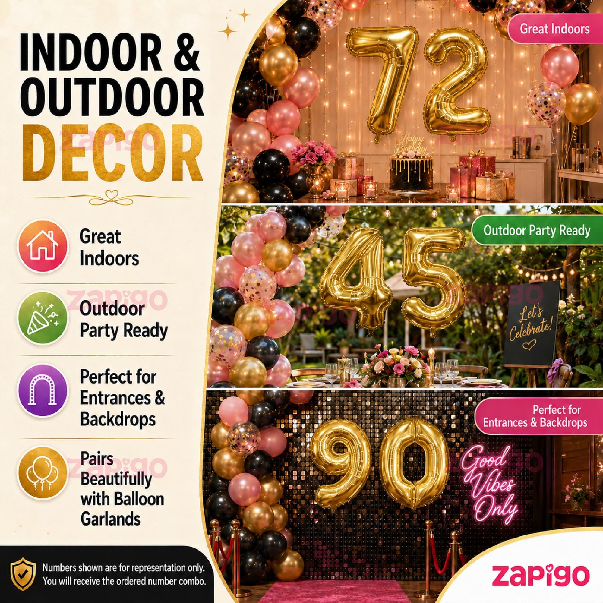 Balloonistics Gold 40-Inch Foil Number 15 Balloon - Fill with Helium or Air for 15th Birthday, Anniversary Party Decoration, Photo Booth Backdrop, Cake Table Decor thumbnail 6