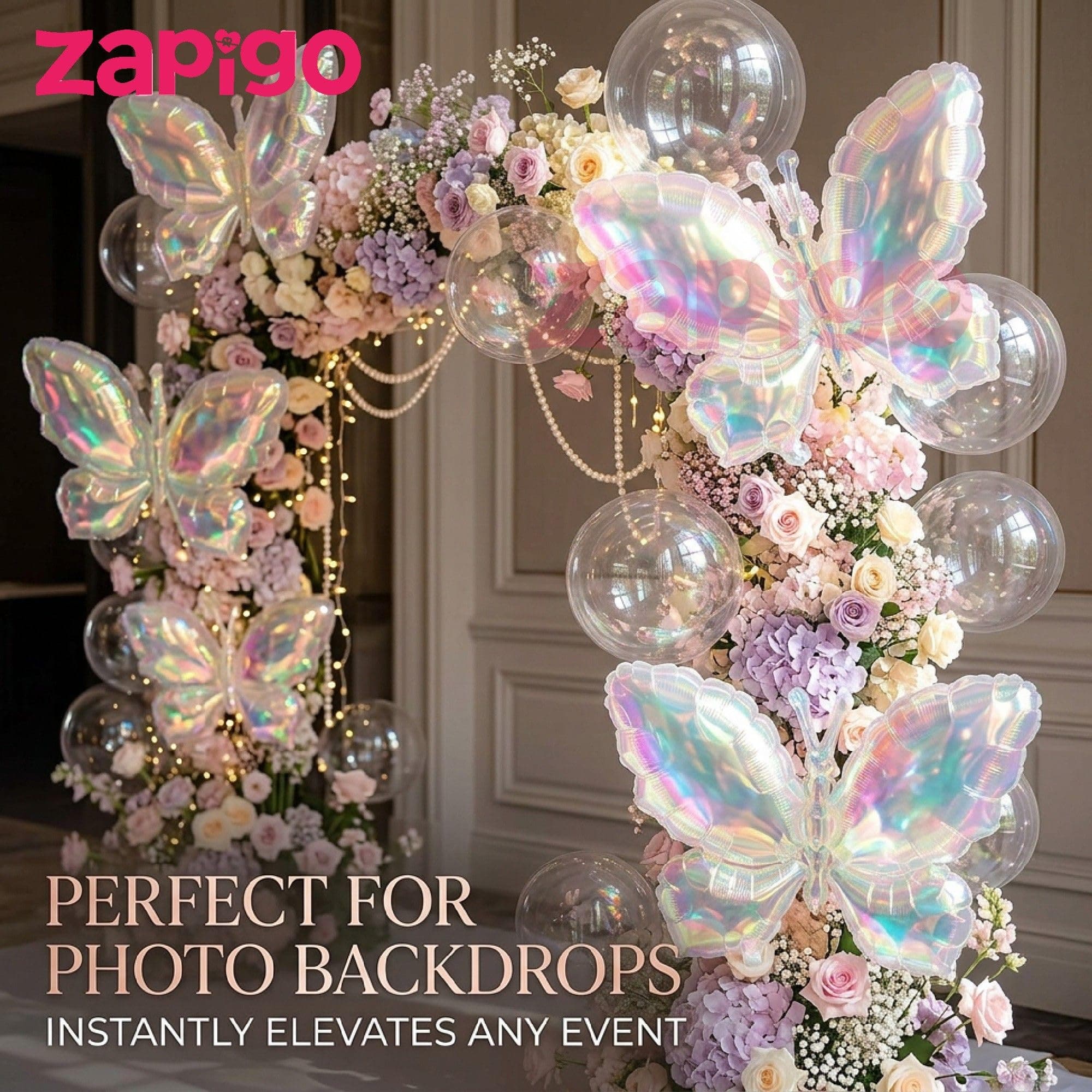 Balloonistics Large Iridescent Crystal Butterfly Balloon Pack Of 1 thumbnail 5