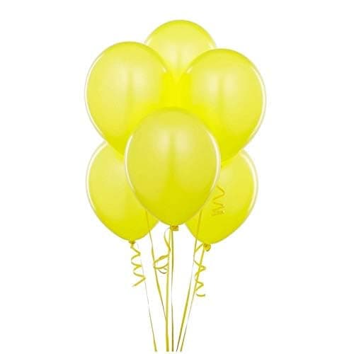 Balloonistics 25-Pack Metallic Pearl Finish Yellow Latex Balloons – Shiny Sunshine Yellow Balloons for Birthday, Tropical Theme, Baby Shower & Cheerful Party Decoration thumbnail 4