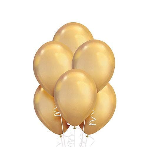 Balloonistics 50-Pack Metallic HD Gold & Silver Latex Balloons – Shiny Combo Balloons for Wedding, Anniversary, New Year’s & Luxurious Party Decoration thumbnail 4