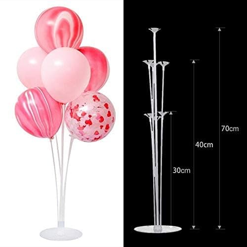 Balloonistics Balloon Stand Kit – Clear Desktop Table Balloon Holder with 7 Sticks, 7 Cups & 1 Base – Reusable Centrepiece Display for Birthdays, Weddings & Anniversaries (Pack of 1) thumbnail 9