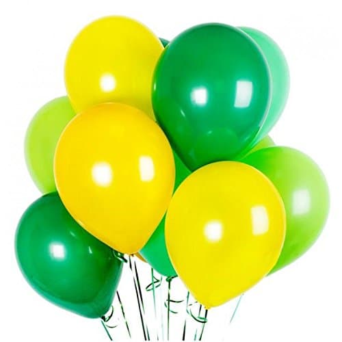 Balloonistics 50-Pack Yellow & Green HD Metallic Latex Balloons – Shiny Metallic Balloons for Birthday, Wedding, Baby Shower & Festive Party Decoration (Yellow & Green, Pack of 50)