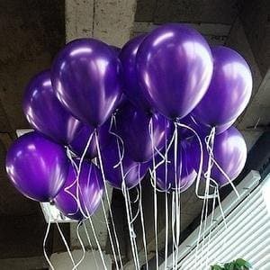Balloonistics 50-Pack Metallic Purple Shiny Latex Balloons – HD Purple Balloons for Birthday, Royale Theme, Halloween & Elegant Party Decoration thumbnail 2