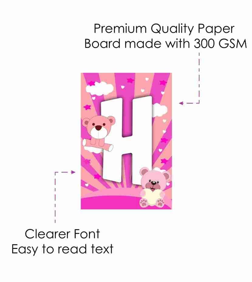 Balloonistics Pink Teddy Bear Happy Birthday Banner - Premium Cardstock Girl’s Birthday Party Bunting - Sweet Bear Theme Nursery Decor, "We Can Bearly Wait" 1st Birthday Backdrop, Floral Pink Bunting with Ribbons (Happy Birthday Banner) thumbnail 4