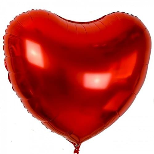Balloonistics 18-Inch Red Heart Shape Foil Balloon – Pack of 2 Metallic Love Heart Balloons for Valentine’s Day, Anniversary & Romantic Party Decoration thumbnail 3