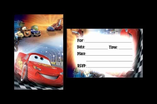 Balloonistics Car Theme Birthday Invitation Cards – Pack of 10 Cards with Envelopes for Kids' Vehicle-Themed Parties thumbnail 1