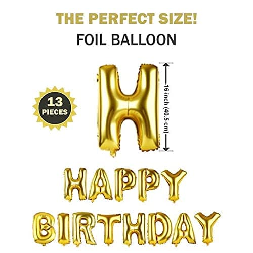 Balloonistics Happy 50th Birthday Gold Foil Balloon Combo – Number 50 Balloon Set for Photo Booth & Party Decoration thumbnail 5