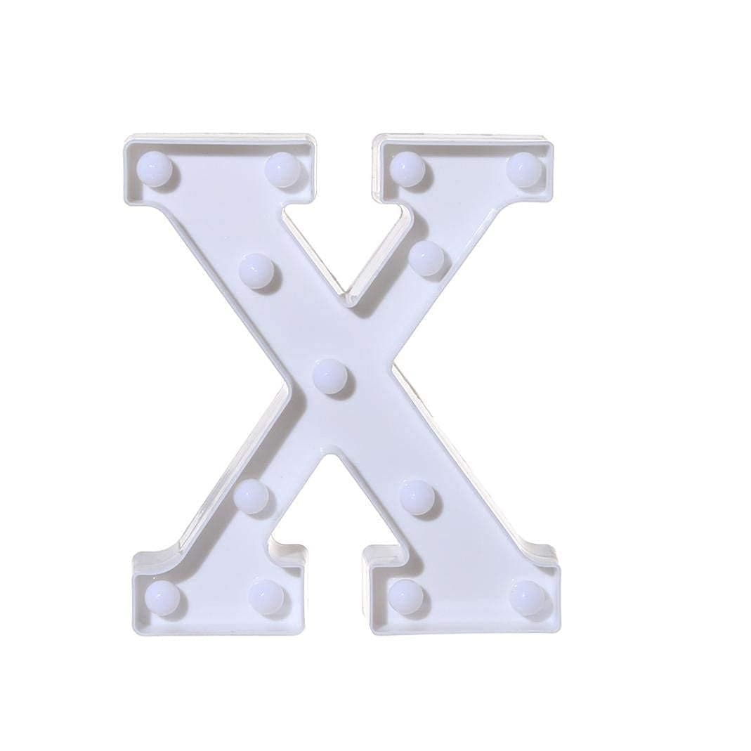 Balloonistics Warm White LED Marquee Letter X Light – 9 Inch Cordless Battery-Operated Standing Alphabet Sign for Birthday, Wedding & Personalised Home Decor thumbnail 4