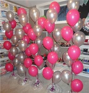 Balloonistics 52-Pack Pink & Silver HD Metallic Latex Balloons – Shiny Metallic Balloons for Birthday, Baby Shower & Party Decorations (Pink & Silver, Pack of 52) thumbnail 2