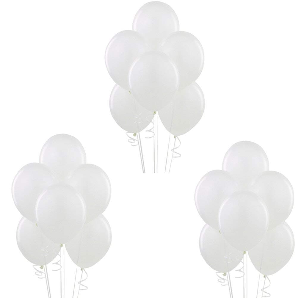 Balloonistics 10 Inch (Pack Of 50) Balloons for Decoration, Decoration for Weddings, Engagement, Baby Shower, 1st Birthday, Anniversary Party, Birthday Party supplies (White) thumbnail 5