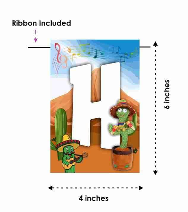 Balloonistics Talking Cactus Happy Birthday Banner - Premium Cardstock Dancing Cactus Bunting - "Stay Sharp" Desert Fiesta Birthday Decorations, Fun Mimicking Plant Party Backdrop (Happy Birthday Banner) thumbnail 6