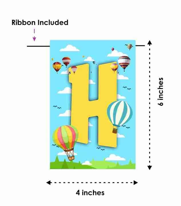 Balloonistics Hot Air Balloon Happy Birthday Banner - Whimsical Up & Away Party Bunting - Premium Cardstock Pastel Sky & Clouds Decoration with Ribbons, Adventure Awaits Birthday Backdrop (Happy Birthday Banner) thumbnail 6