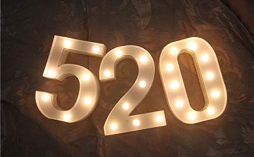 Balloonistics Warm White LED Marquee Number 4 Light – 9 Inch Cordless Battery-Operated Standing Sign for 4th Birthday, Anniversary & Home Decor thumbnail 6