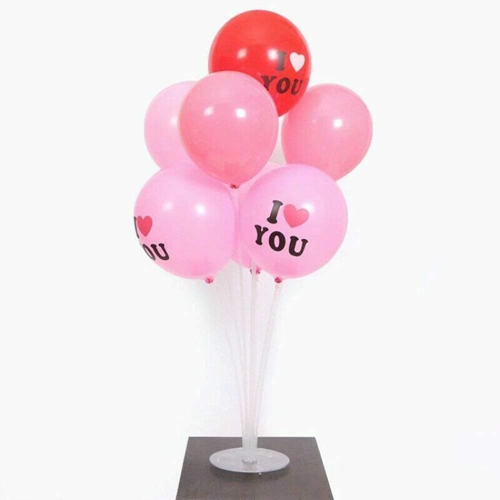 Balloonistics Table Balloon Stand Kit – Clear Desktop Balloon Holders with 14 Sticks, 14 Cups & 2 Bases – Helium-Free Reusable Centrepiece for Birthday, Wedding & Party Decoration (Pack of 2) thumbnail 9