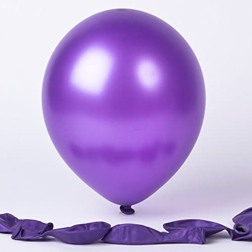 Balloonistics 50-Pack Metallic Purple Shiny Latex Balloons – HD Purple Balloons for Birthday, Royale Theme, Halloween & Elegant Party Decoration thumbnail 3