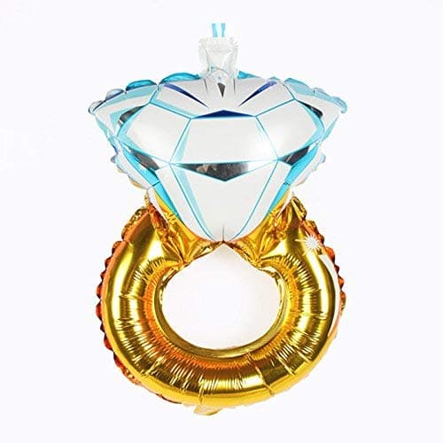 Balloonistics Gold Engagement Ring Foil Balloon – Oversized Diamond Ring Shaped Balloon for Wedding, Bridal Shower, Bachelorette & Engagement Party Decoration thumbnail 1